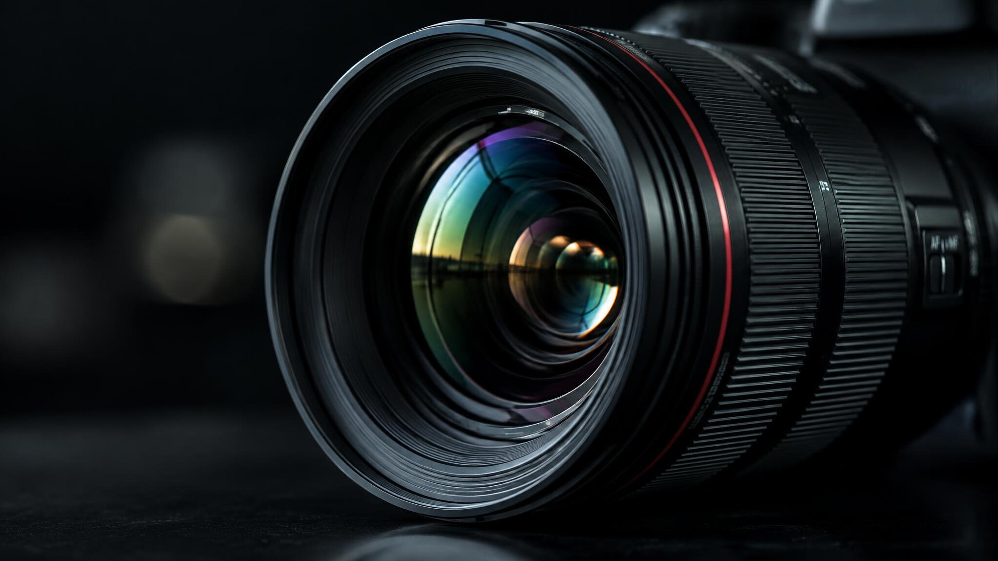 Close-up of a camera lens