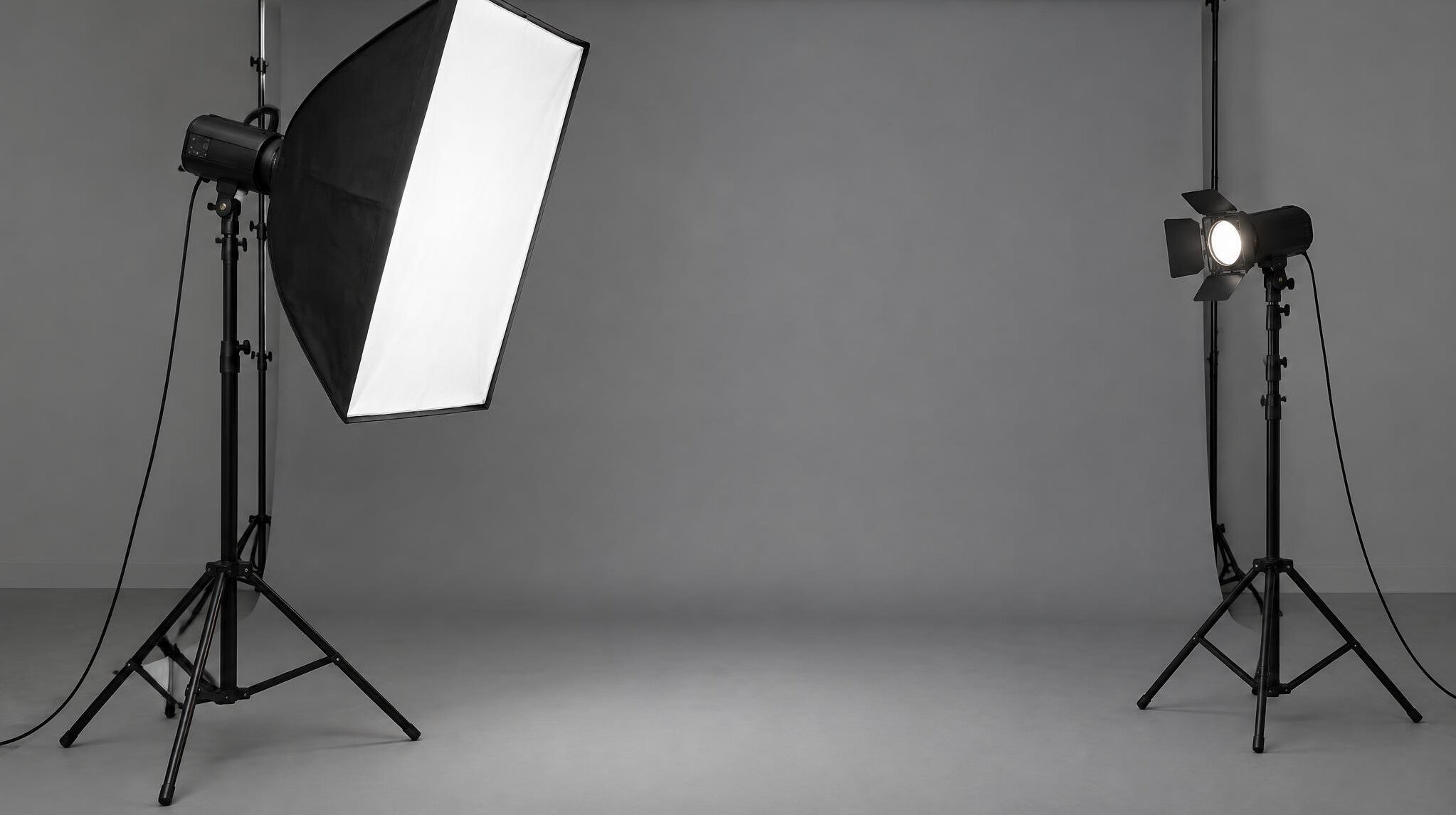 Studio softbox lighting setup
